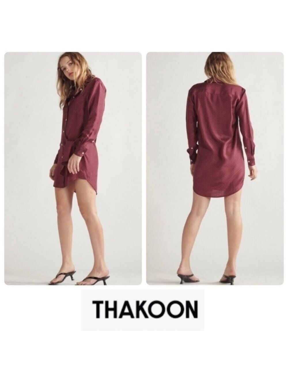 Thakoon Silk Wrap Tie Shirt Dress
